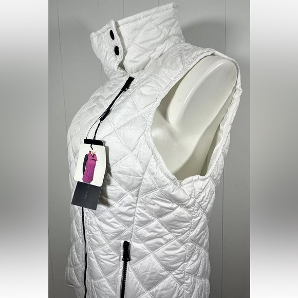 NWT Marc New York Andrew Marc Quilted White Vest Women's Size XL - Picture 6 of 11